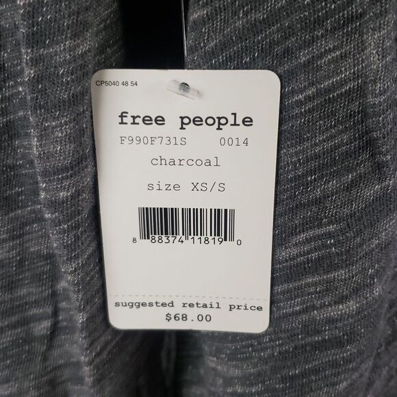 Free People Women's Charcoal Grey Cocoon Cowl Pullover Sweater - Picture 11 of 12